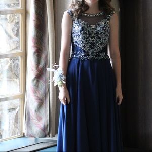 Navy Blue Prom Dress